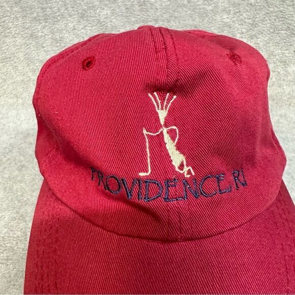 Providence RI Golf Had Cap Red Strapback Ballcap Golfer Casual Sportcap - Picture 2 of 10